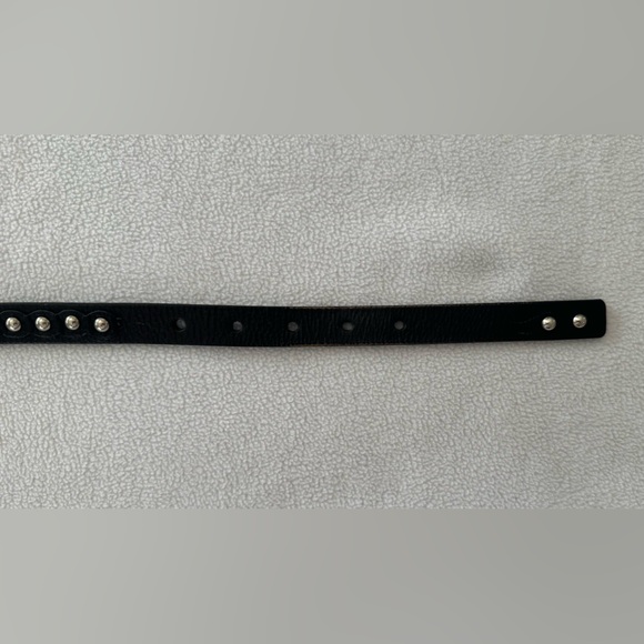 Michael Kors Belt 34-38” Black Leather Belt W/Silver Studded & Silver Buckle - Picture 8 of 9